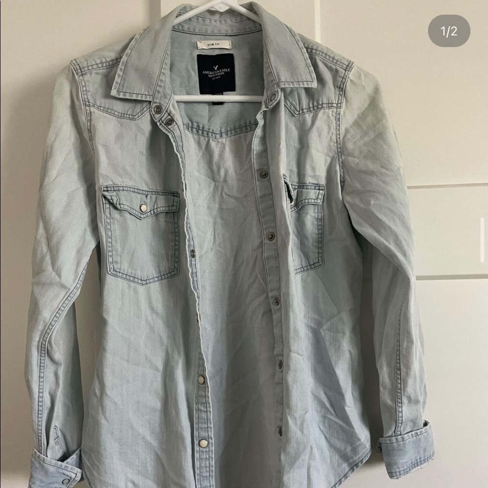 american eagle denim flannel